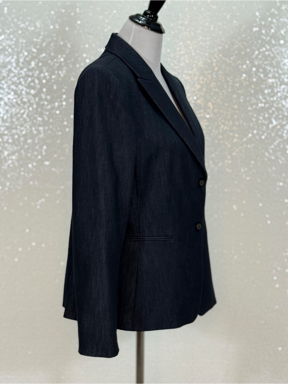 Alex Marie Blazer Jacket Women’s Size 14 Dark Blue Denim Look Tailored Lined - Picture 9 of 16